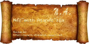 Németh Atanázia névjegykártya